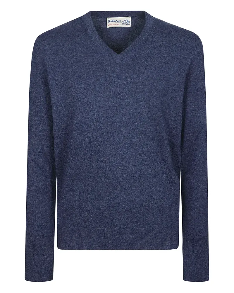 Ballantyne V-neck cashmere sweater - Blau Blau