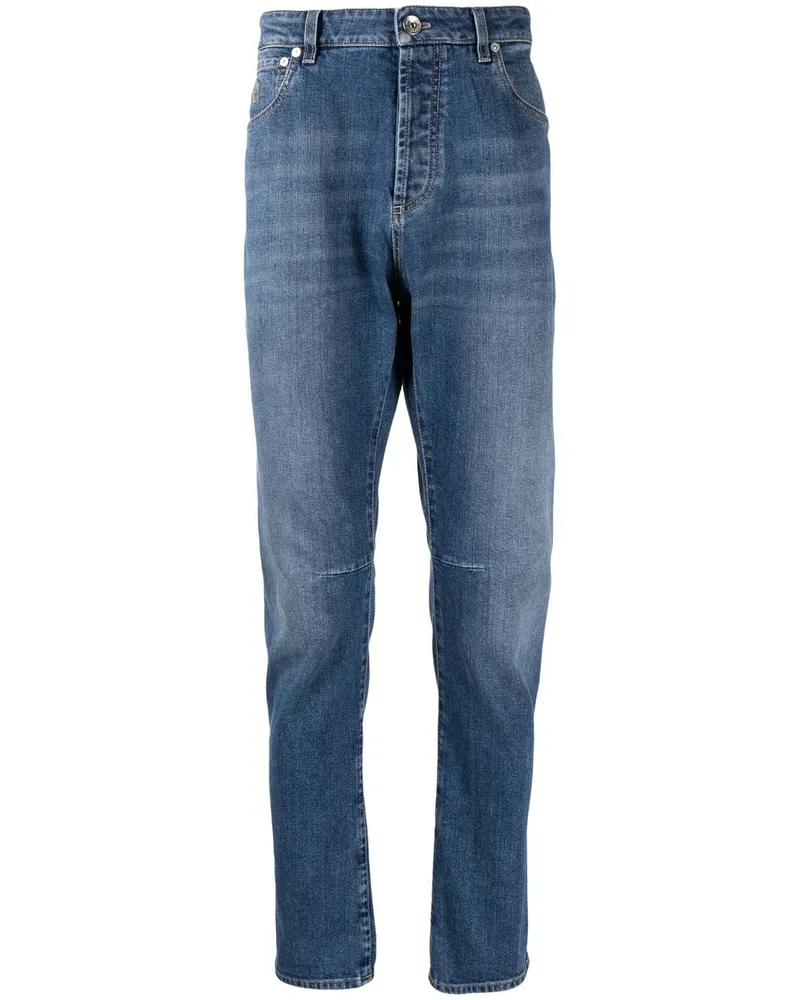 Brunello Cucinelli Klassische Straight-Leg-Jeans - Blau Blau