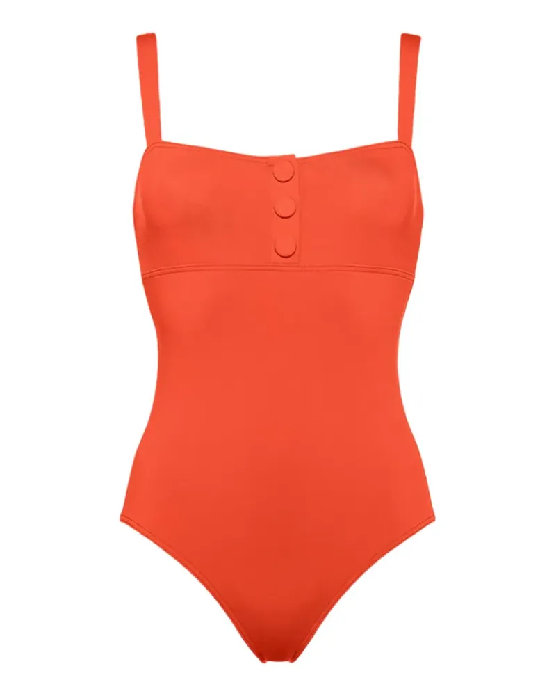Eres Dahabiya button-detail swimsuit - Orange Orange