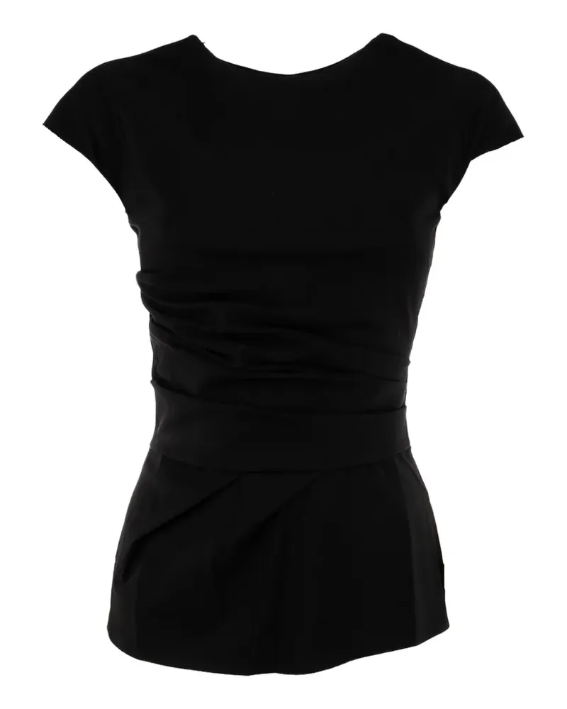 Chiara Boni draped T-shirt - Schwarz Schwarz