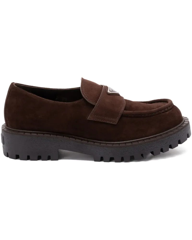 Prada Loafer aus Wildleder - Braun Braun