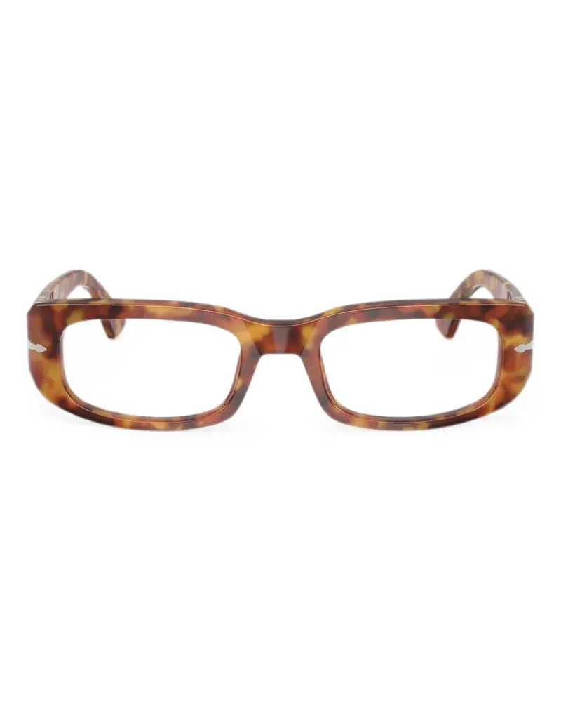 Persol Eckige Brille in Schildpattoptik - Braun Braun
