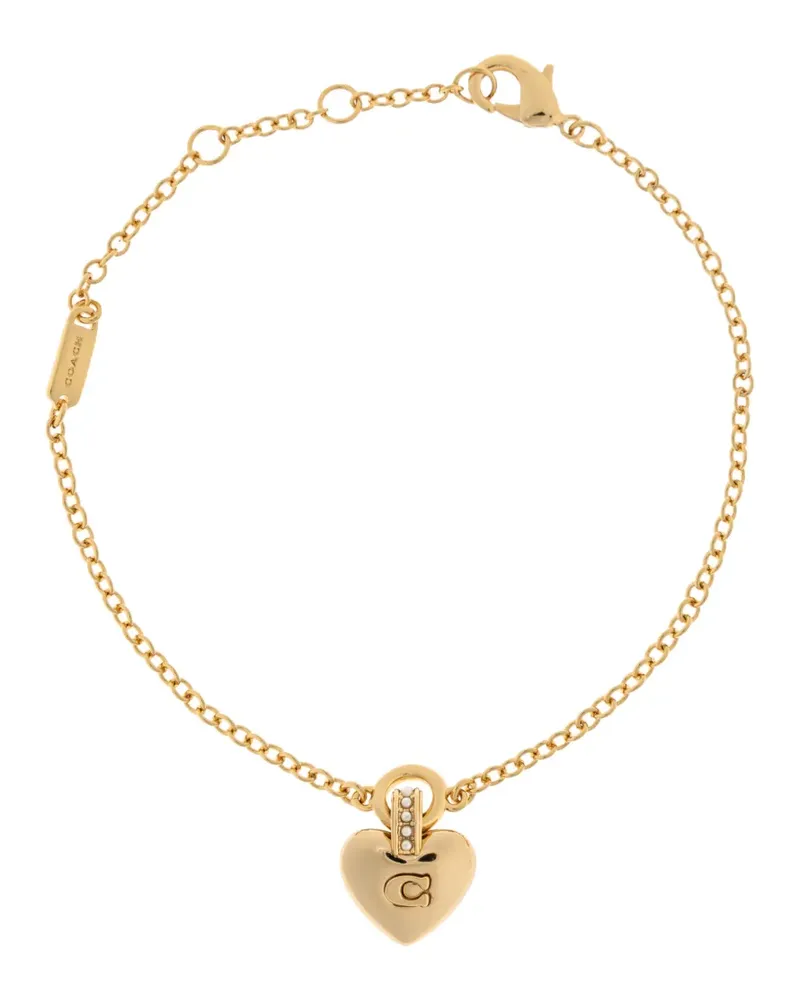 Coach heart logo bracelet - Gold Gold