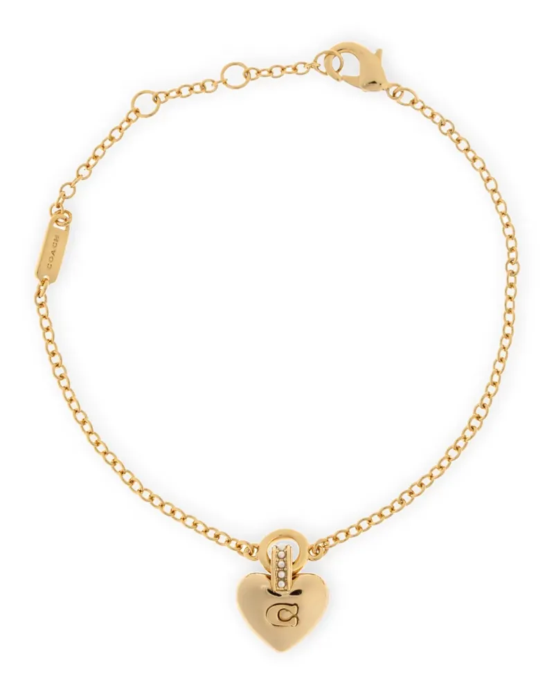 Coach heart logo bracelet - Gold Gold