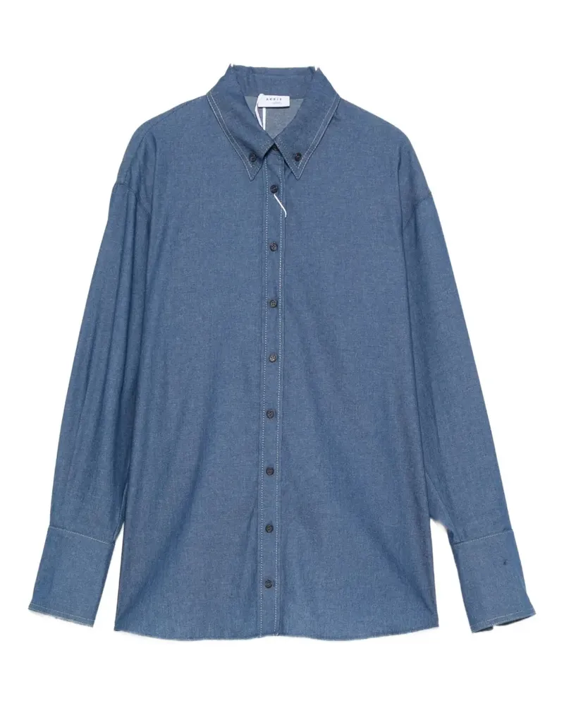 Akris Hemd mit Knopfmanschetten - Blau Blau