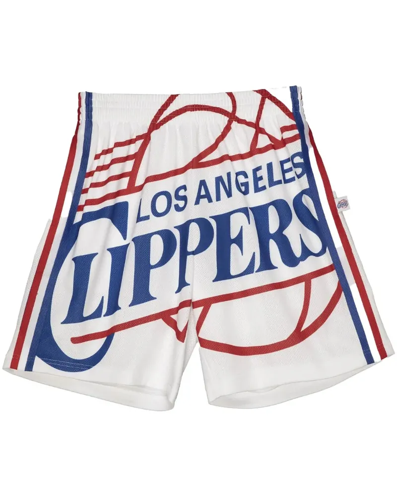 Mitchell & Ness NBA LA Clippers Blown Out Shorts - Weiß Weiß