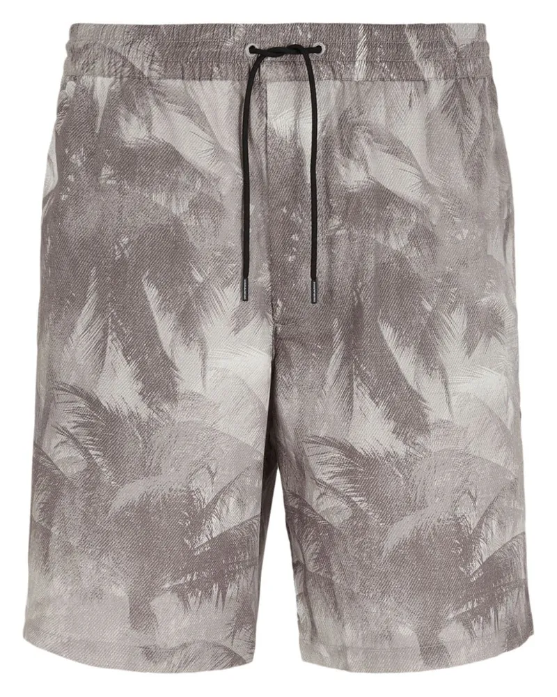 Emporio Armani Joggingshorts mit grafischem Print - Braun Braun