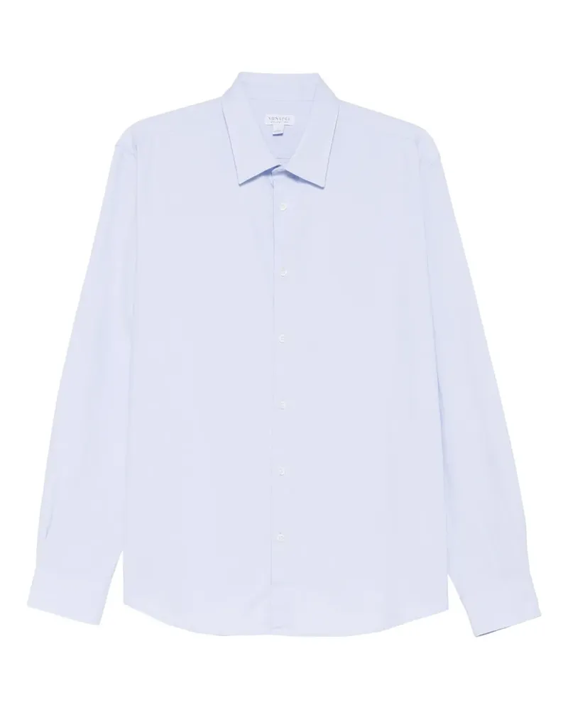 Sunspel Oxford-Hemd - Blau Blau