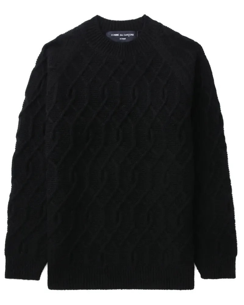 Comme des Garçons Geometrisch gemusterter Pullover - Schwarz Schwarz