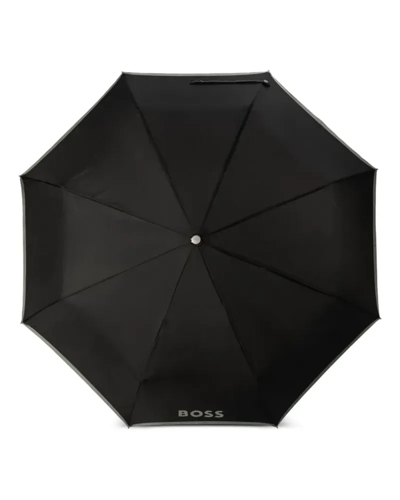 HUGO BOSS Regenschirm mit Logo-Print - Schwarz Schwarz