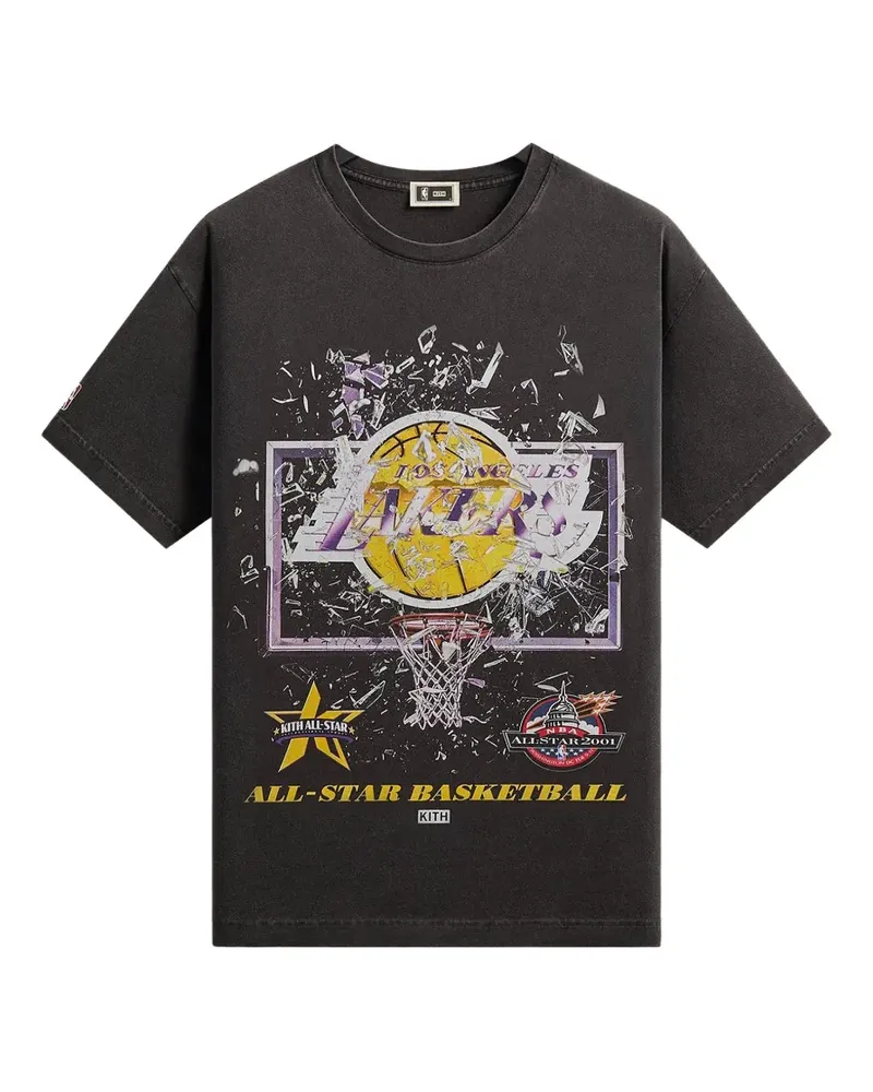 KITH x NBA Los Angeles Lakers Shattered Backboard T-shirt - Schwarz Schwarz