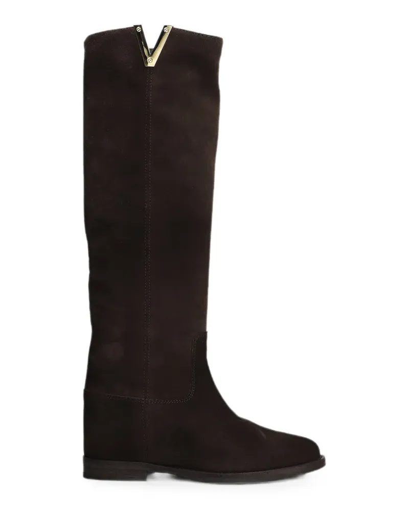 Via Roma 15 inner-wedge-heel knee-high boots - Braun Braun
