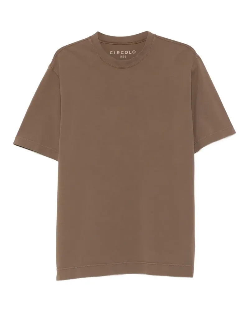 CIRCOLO 1901 crew-neck short-sleeves T-shirt - Braun Braun