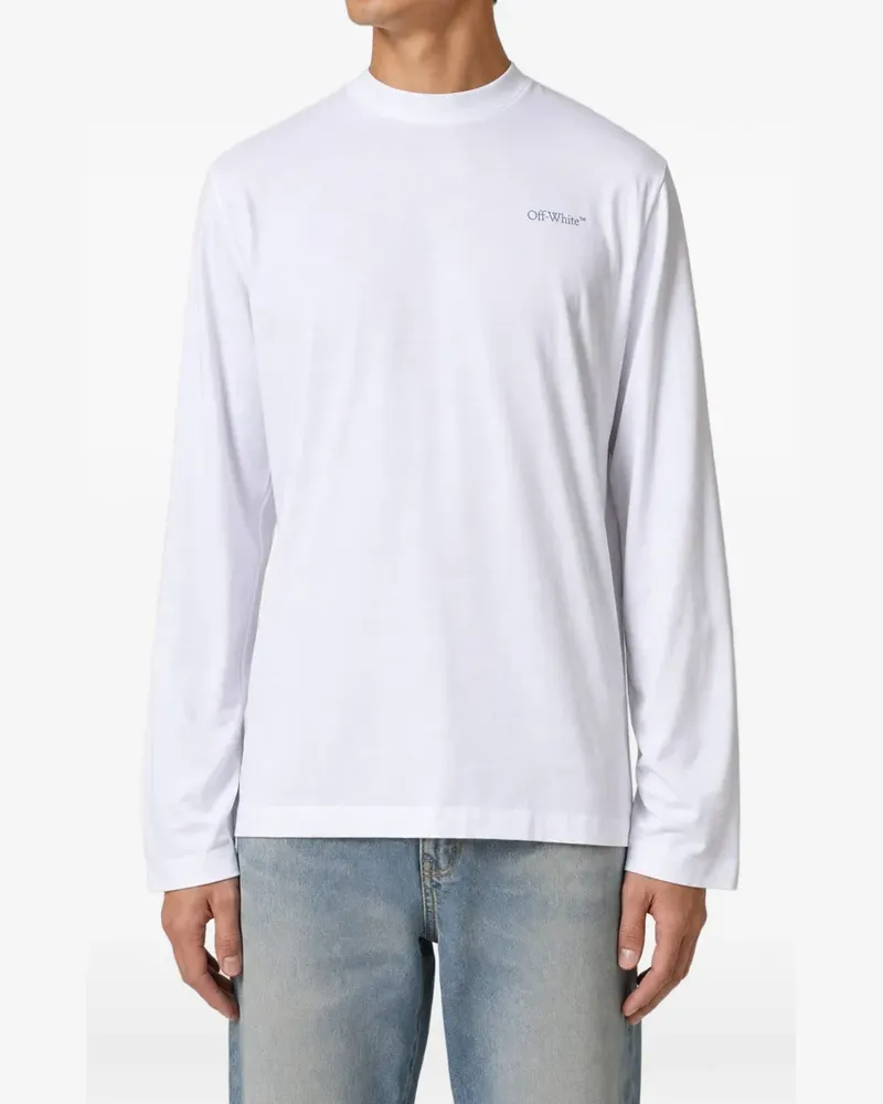 OFF-WHITE Langarmshirt mit Arrows Logo-Print - Weiß Weiß