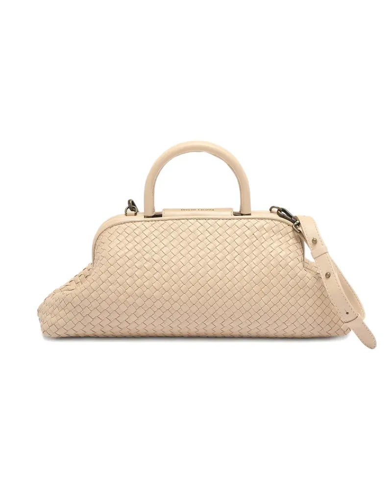 Officine Creative Italia Gewebte Schultertasche - Nude Nude