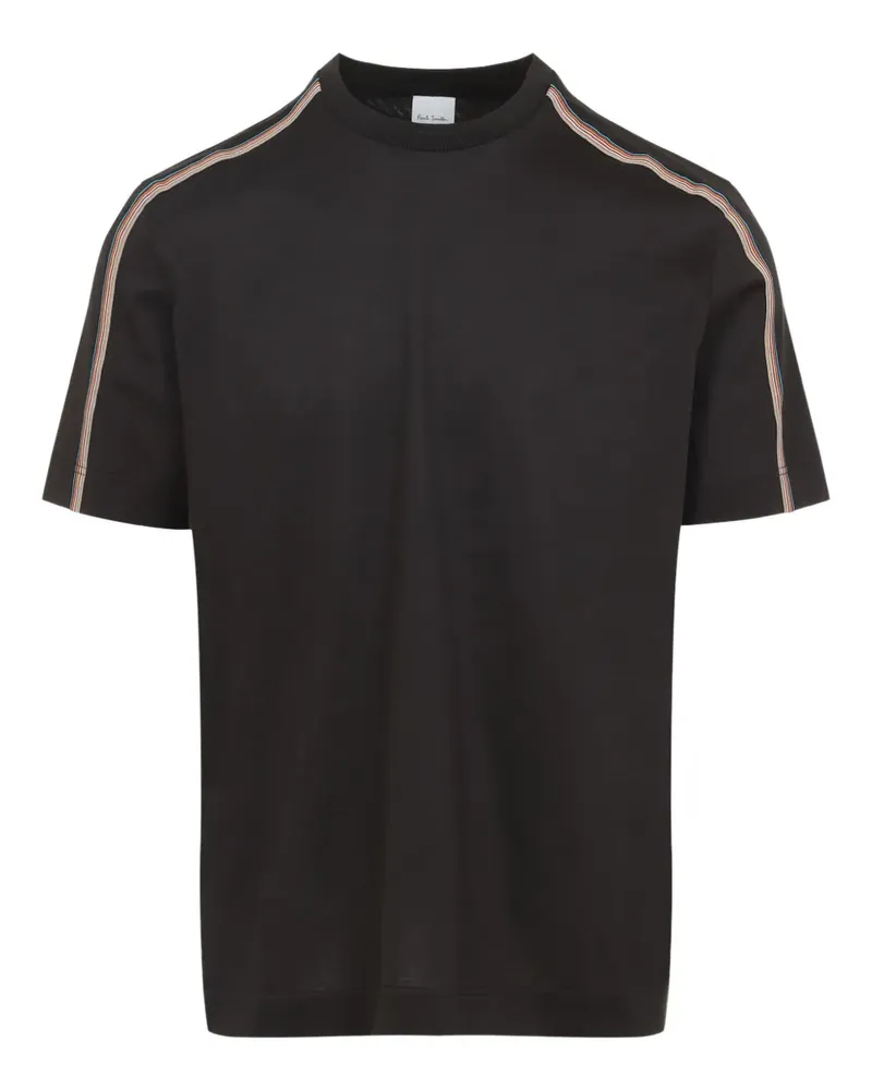 Paul Smith T-Shirt mit Streifendetail - Schwarz Schwarz