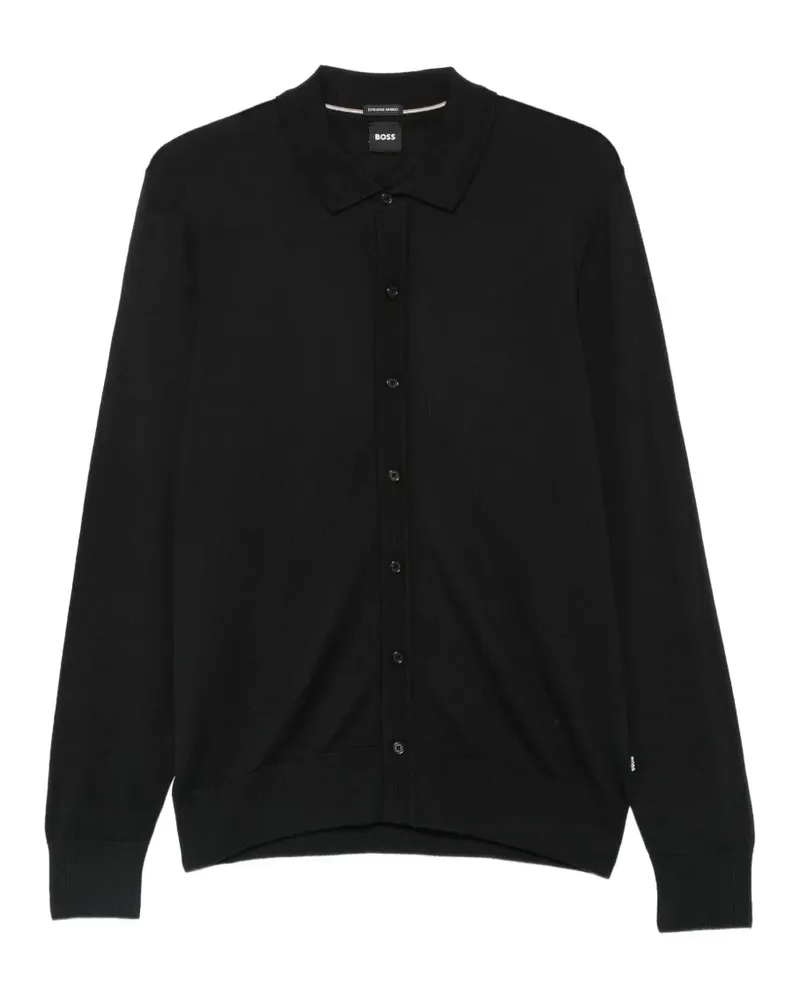 HUGO BOSS buttoned wool cardigan - Schwarz Schwarz
