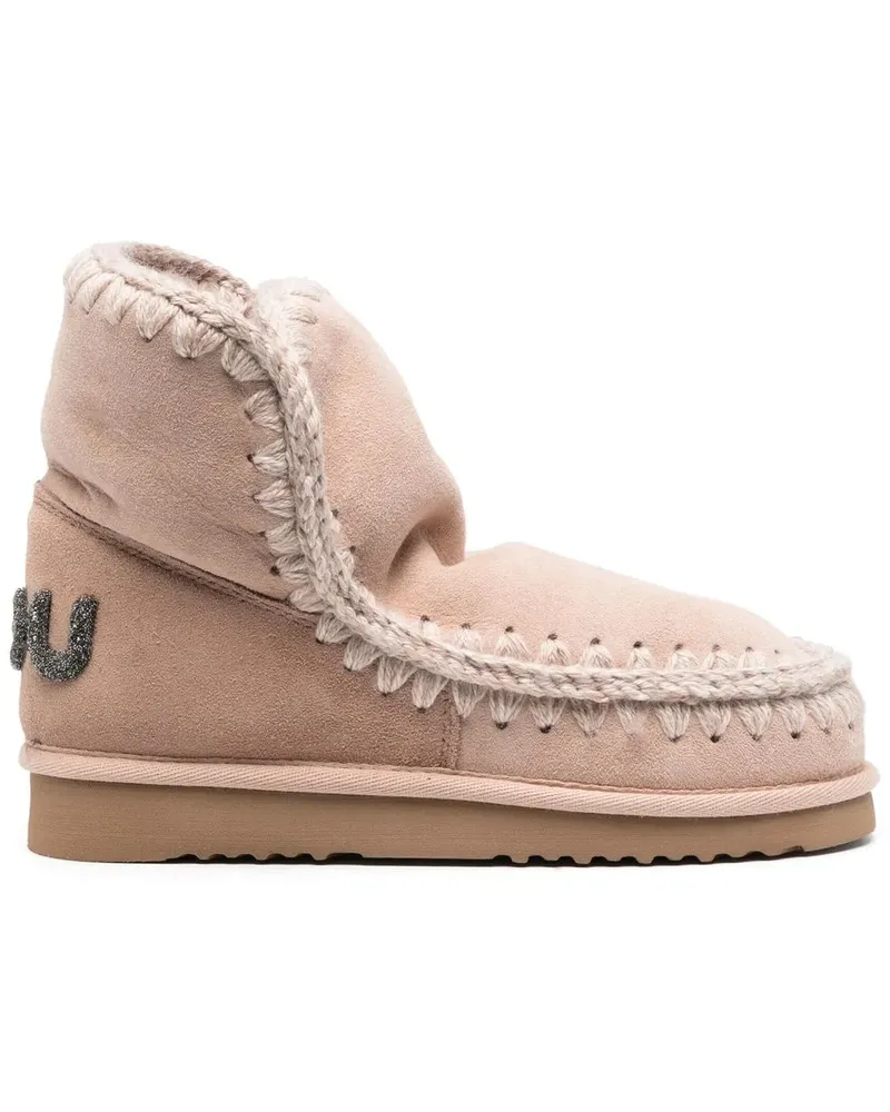 Mou Stiefel mit Ziernähten - Rosa Rosa
