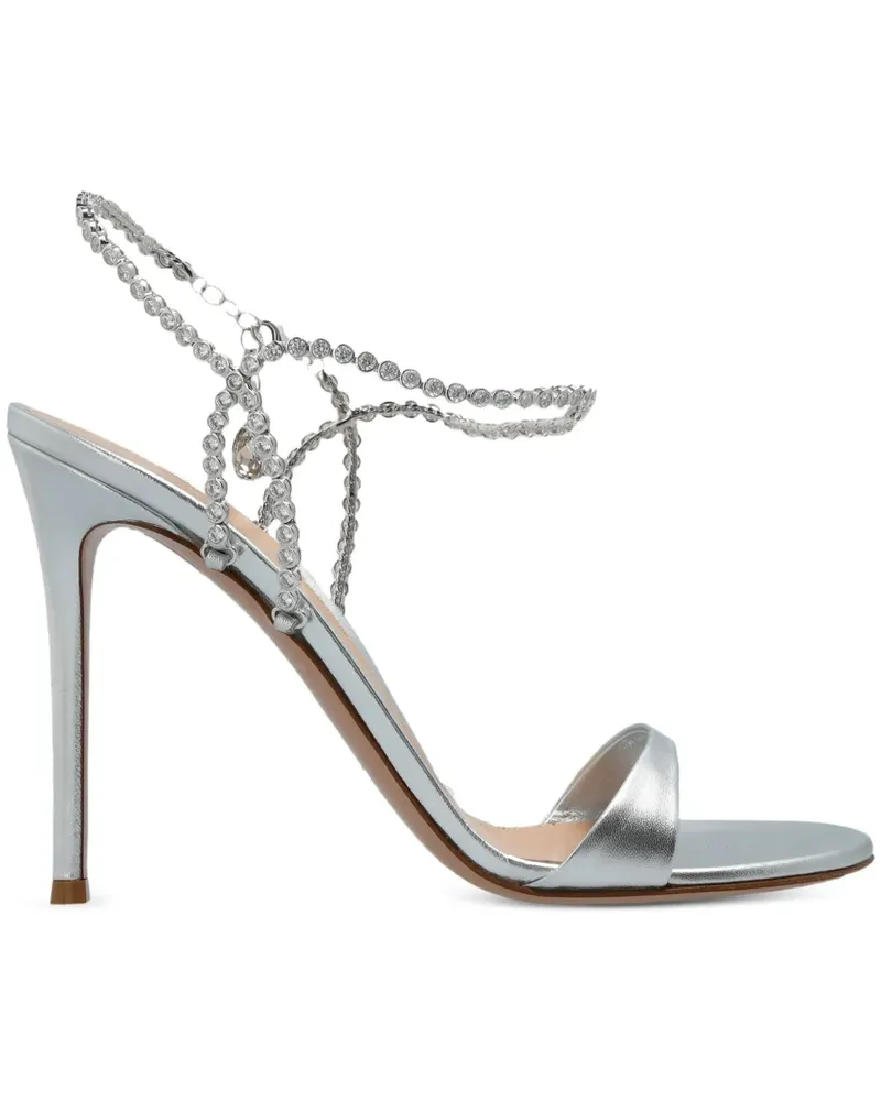 Gianvito Rossi Stiletto-Pumps mit Kristallen 90mm - Grau Grau