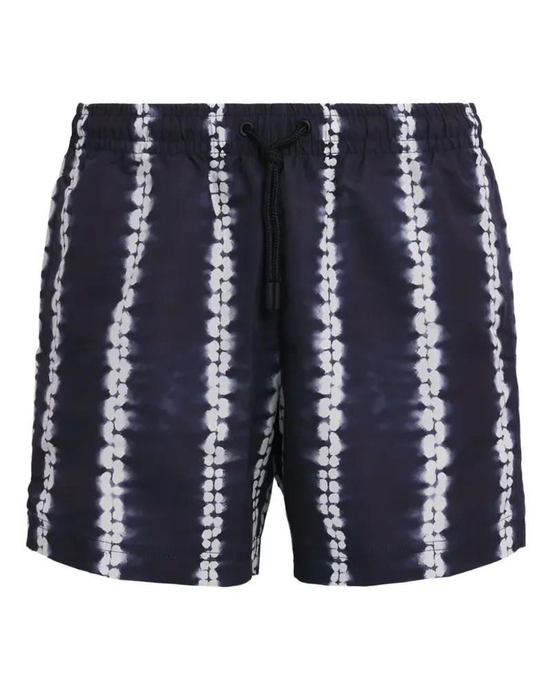 COMMAS Shibori Shorts mit Streifen - Blau Blau