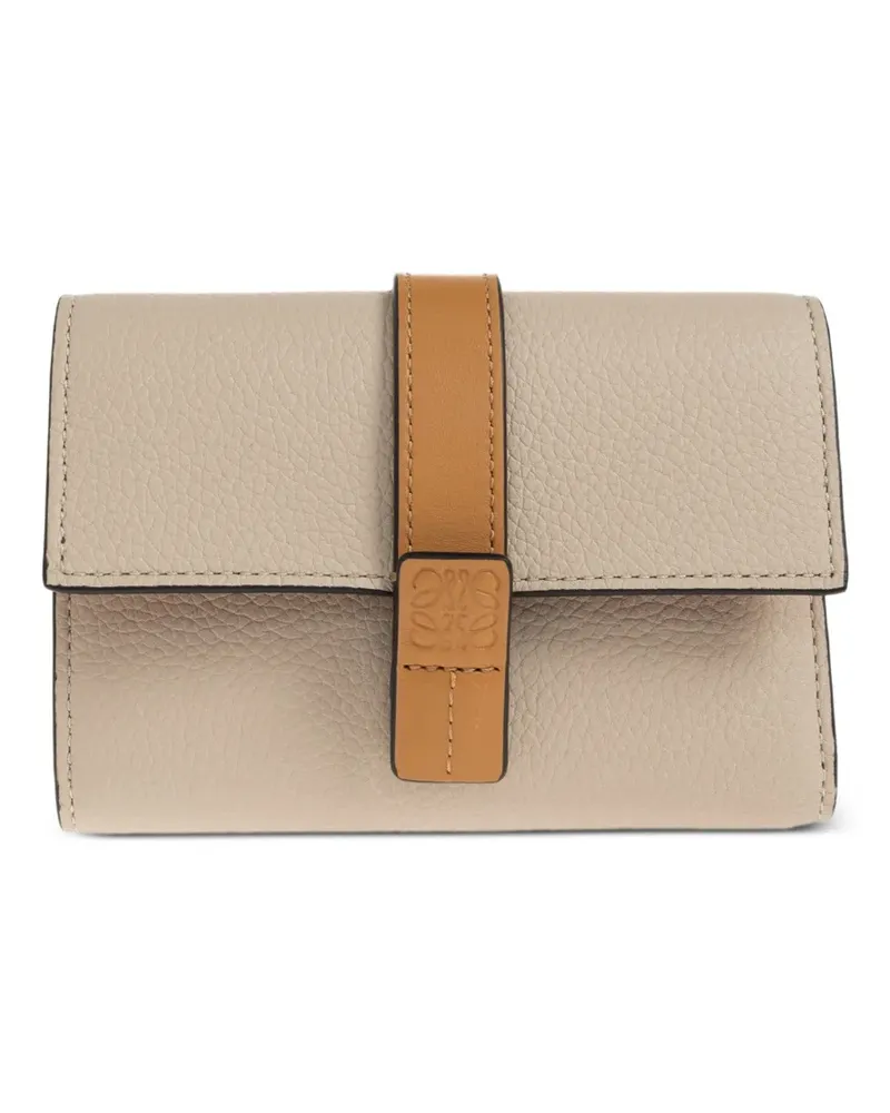 Loewe pebbled leather wallet - Nude Nude