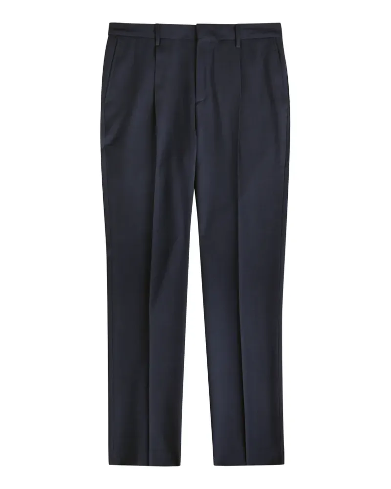 Sunspel Klassische Bundfaltenhose - Blau Blau