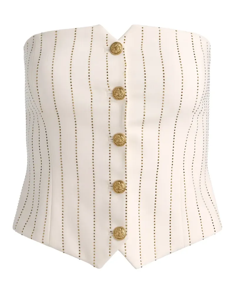 Alice + Olivia Schulterfreies Kelcey Top mit Verzierung - Nude Nude