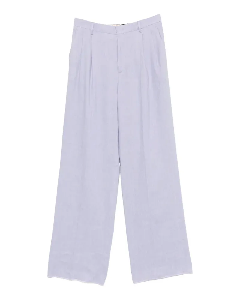 Tagliatore Wide-Leg-Hose mit Bundfalten - Violett Violett