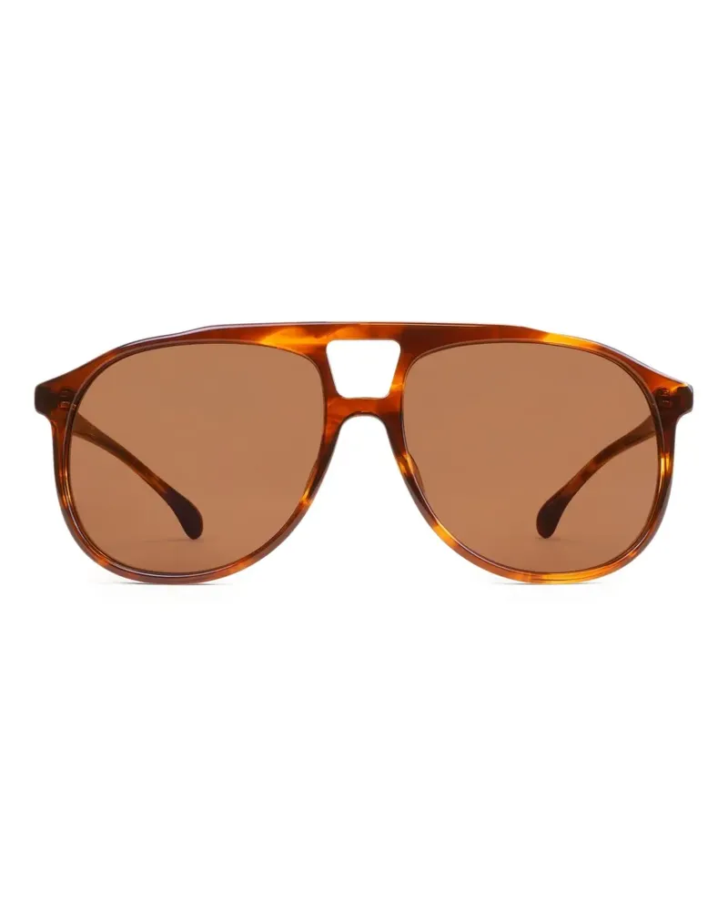 SPORTY & RICH Sonnenbrille in Schildpattoptik - Braun Braun