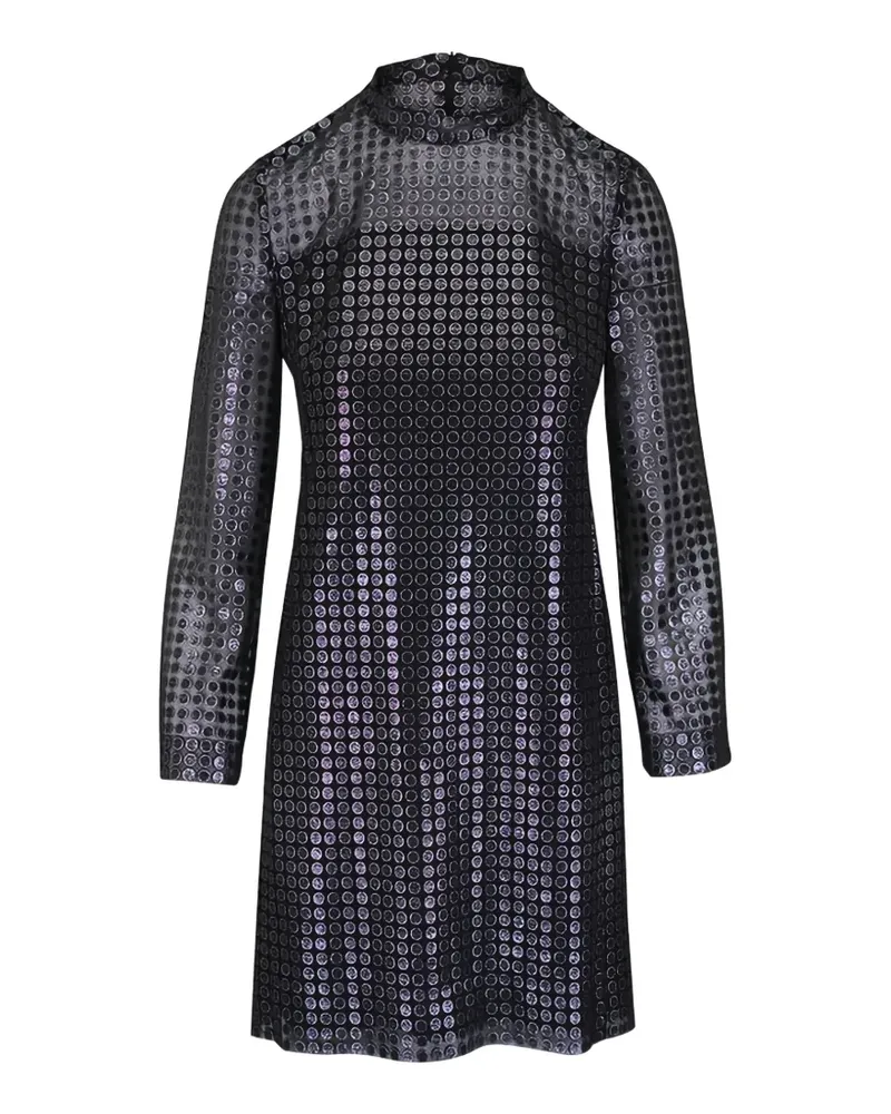 Akris polka-dot mock-neck dress - Schwarz Schwarz