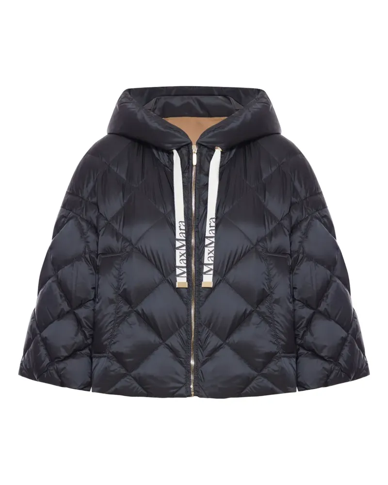 Max Mara Gesteppte Kapuzenjacke - Schwarz Schwarz