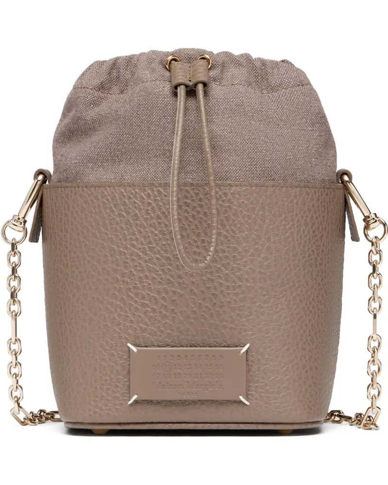 Maison Margiela 5AC Beuteltasche aus gekörntem Leder - Nude Nude