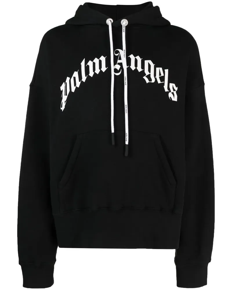 Palm Angels Hoodie mit Logo-Print - Schwarz Schwarz