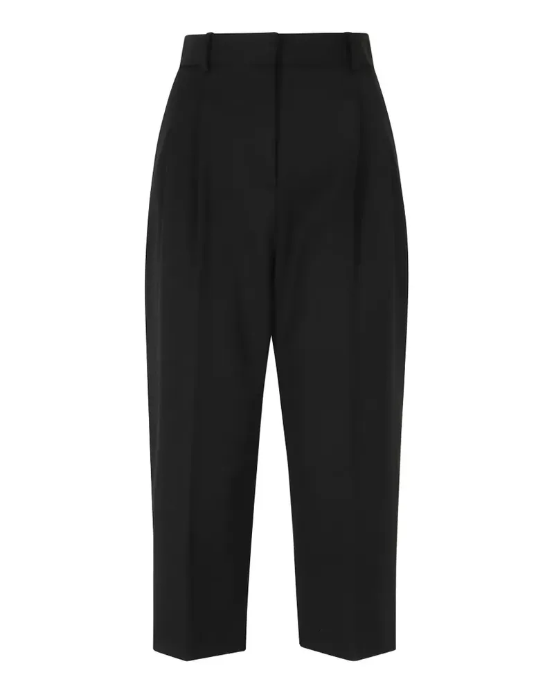Elisabetta Franchi pleated button-detail trousers - Schwarz Schwarz