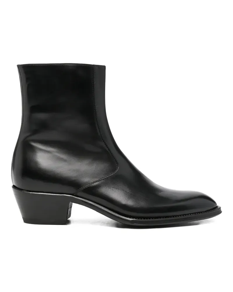 ERALDO side-zip leather ankle boots - Schwarz Schwarz