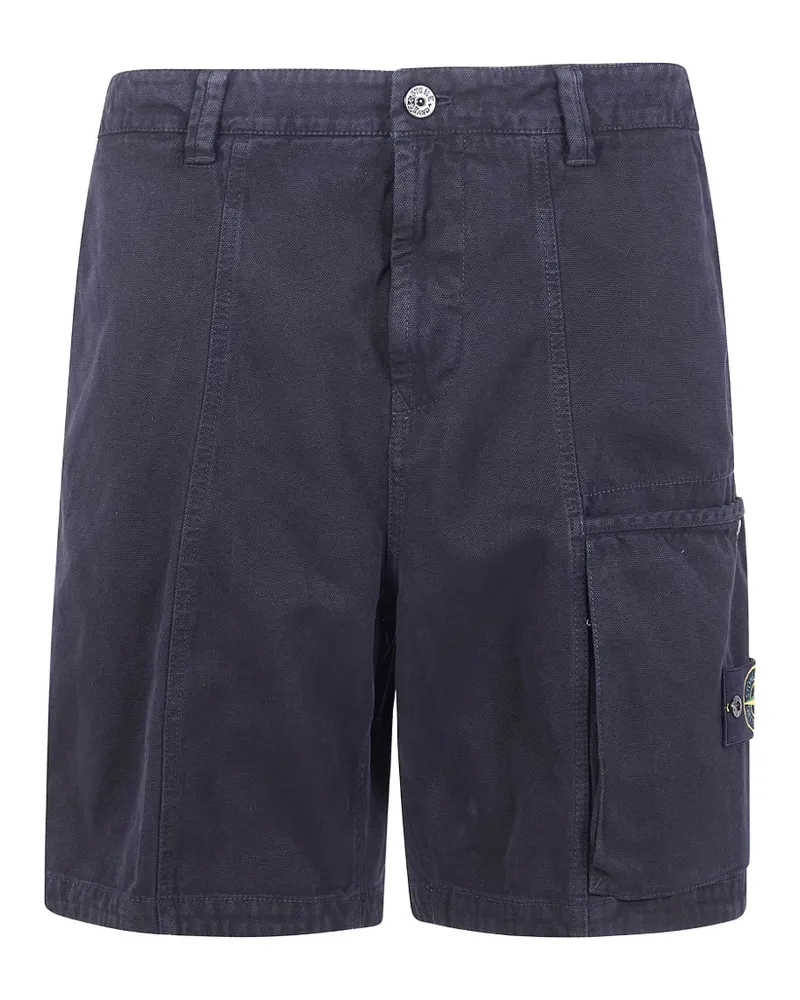Stone Island cargo-pocket cotton shorts - Blau Blau