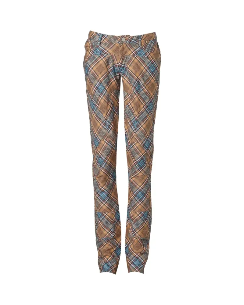 Collina Strada Rawr plaid-pattern trousers - Braun Braun