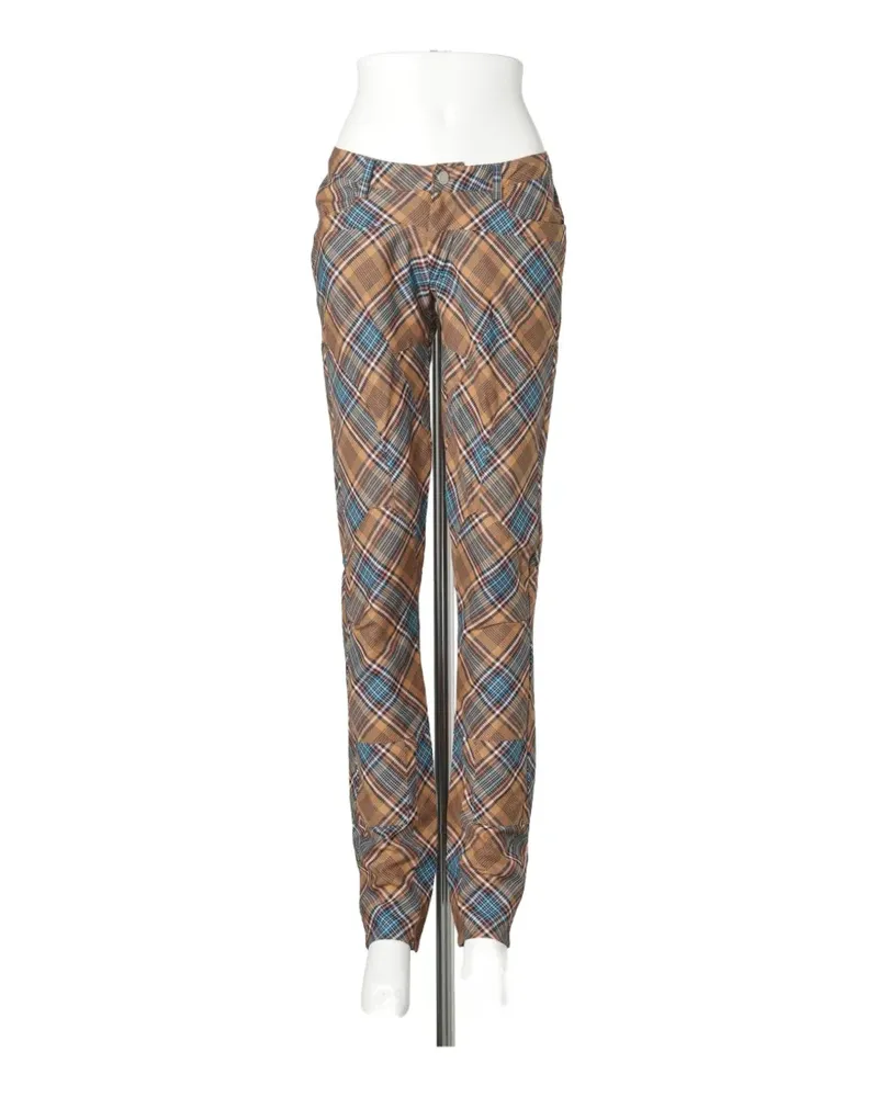 Collina Strada Rawr plaid-pattern trousers - Braun Braun