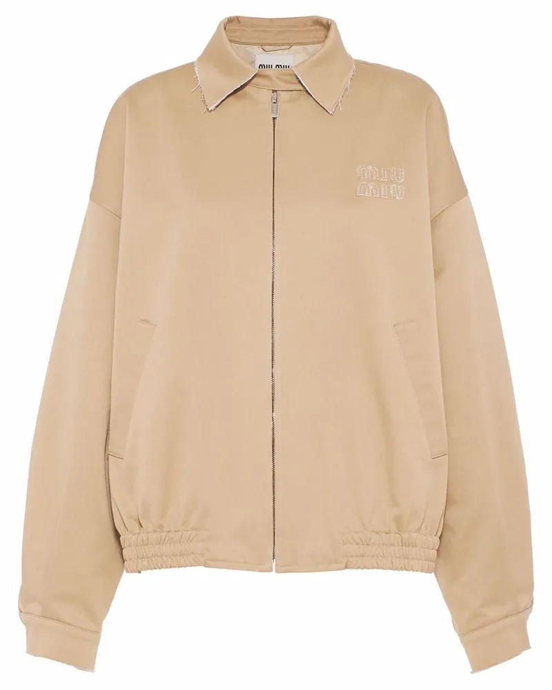 Miu Miu Jacke im Oversized-Look - Nude Nude