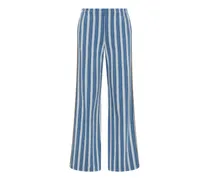Gestreifte Palmas Marnie Wide-Leg-Jogginghose - Blau