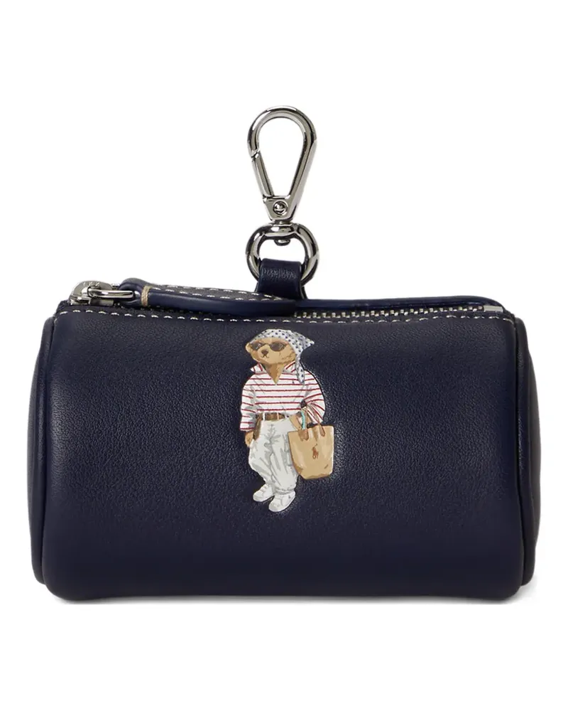 Ralph Lauren Polo Bear leather coin purse - Blau Blau