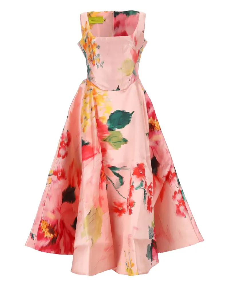 Marques ' Almeida Ärmelloses Kleid mit Blumen-Print - Rosa Rosa