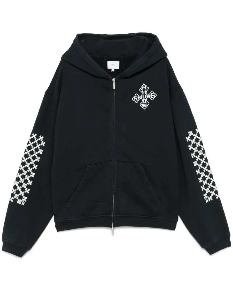 RHUDE Hoodie mit Logo - Schwarz Schwarz