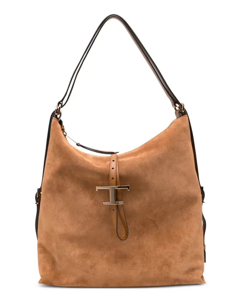 TOD'S T Timeless Tote Bag - Braun Braun