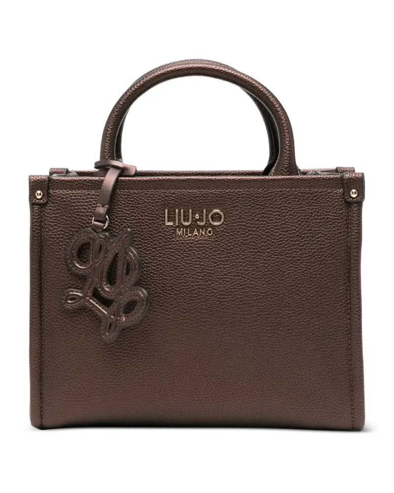 Liu Jo Tote Bag mit Logo-Schild - Braun Braun