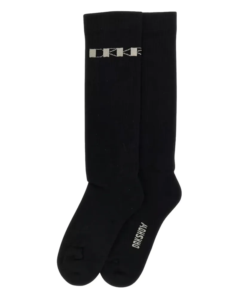DRKSHDW by Rick Owens Gerippte Socken - Schwarz Schwarz