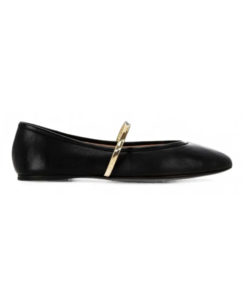 Mach & Mach Ballerinas mit Riemen - Schwarz Schwarz
