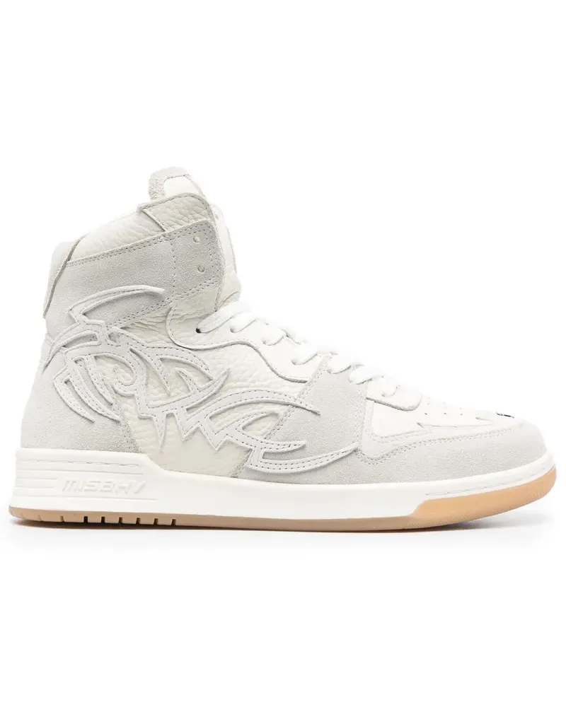 MISBHV High-Top-Sneakers mit Logo - Weiß Weiß