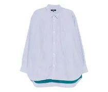 Gestreiftes Hemd im Layering-Look - Blau