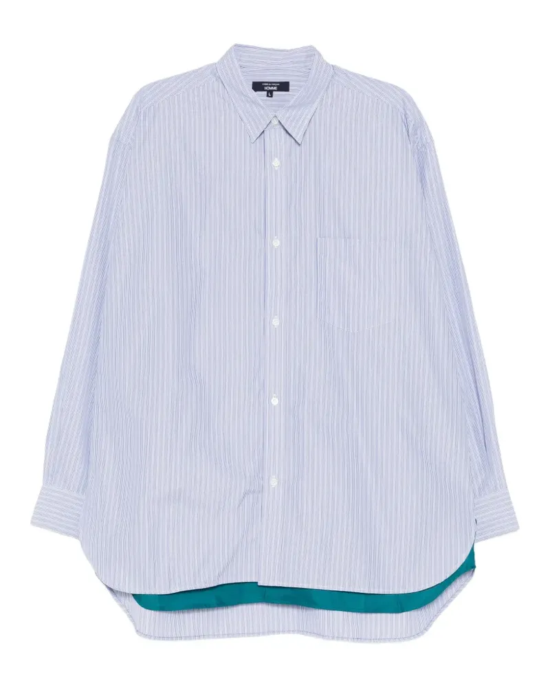Comme des Garçons striped layered shirt - Blau Blau